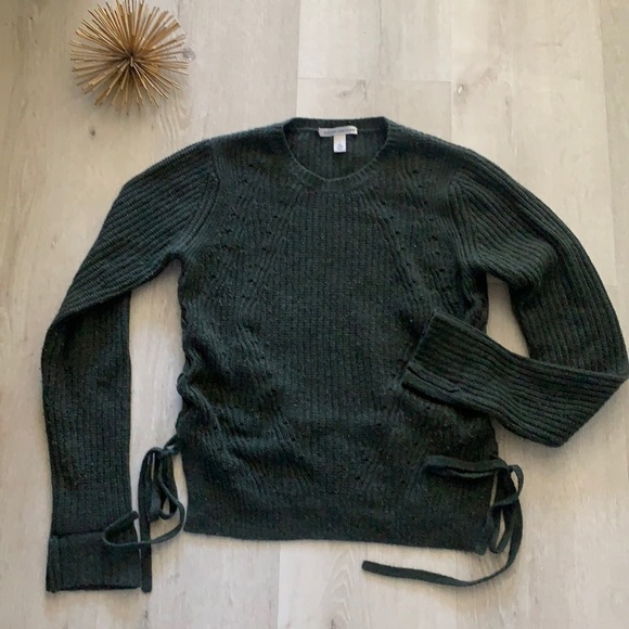 AUTUMN CASHMERE
Lace-up‎ shaker 100 % cashmere sweater crew neck size Small - Picture 1 of 13